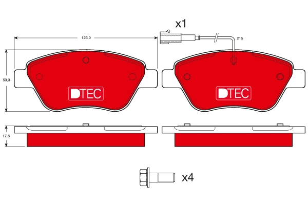 Brake Pad Set, disc brake (GDB1482DTE)