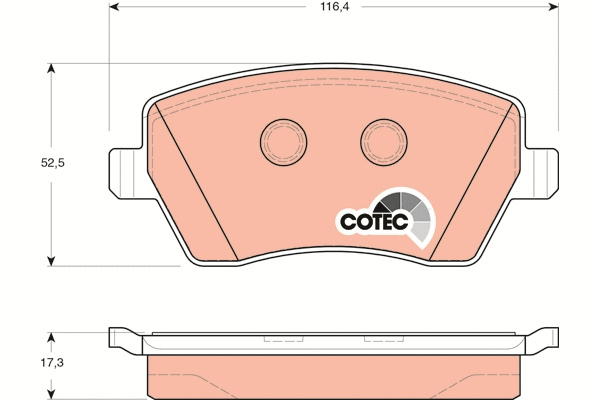 Brake Pad Set, disc brake (GDB3332)