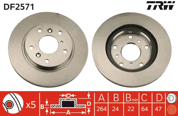 Brake Disc (DF2571)