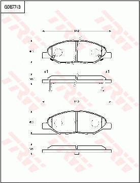 Brake Pad Set, disc brake (GDB7743)