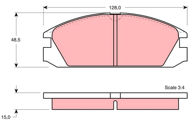 Brake Pad Set, disc brake (GDB784)