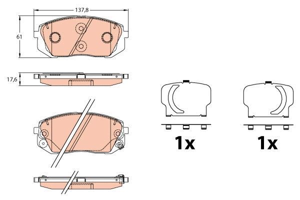 Brake Pad Set, disc brake (GDB3642)