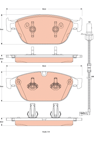 Brake Pad Set, disc brake (GDB1884)