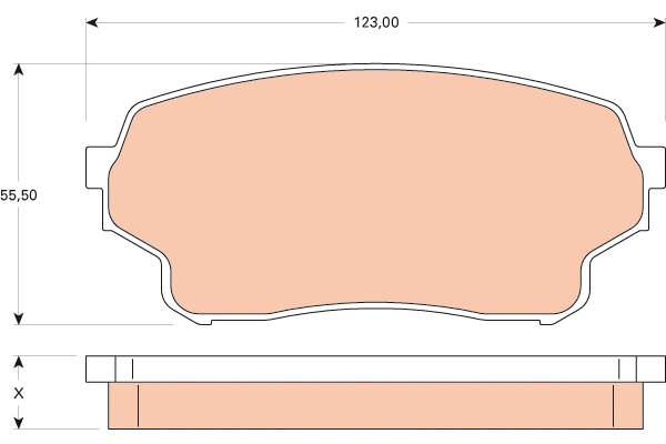 Brake Pad Set, disc brake (GDB3490)