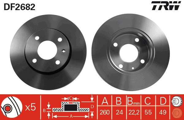 Brake Disc (DF2682)