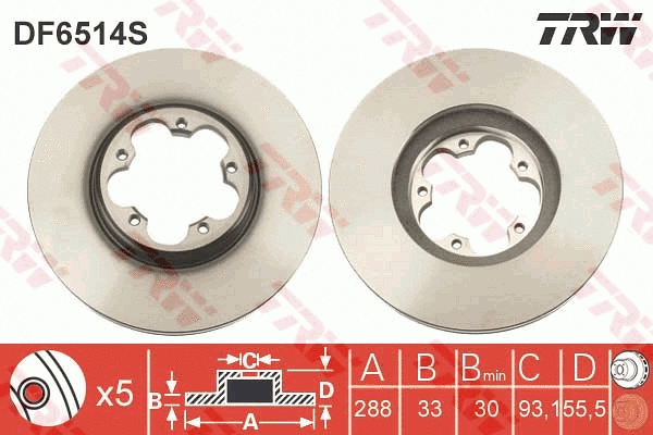 Brake Disc (DF6514S)