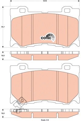 Brake Pad Set, disc brake (GDB3505)
