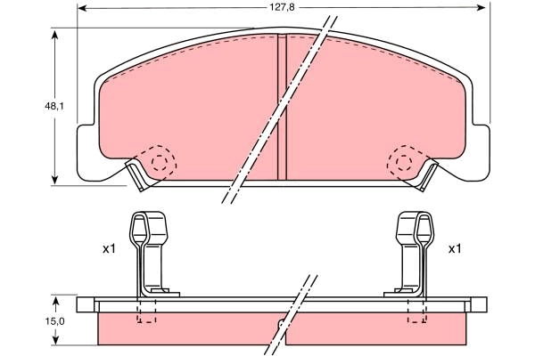 Brake Pad Set, disc brake (GDB764DT)