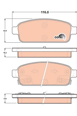 Brake Pad Set, disc brake (GDB1844)