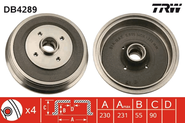 Brake Drum (DB4289)