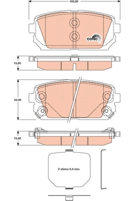 Brake Pad Set, disc brake (GDB3462)
