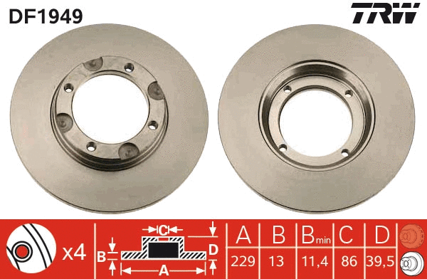 Brake Disc (DF1952)