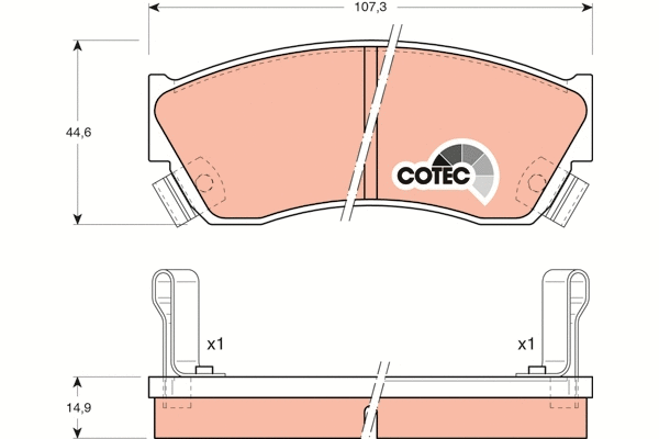 Brake Pad Set, disc brake (GDB883)