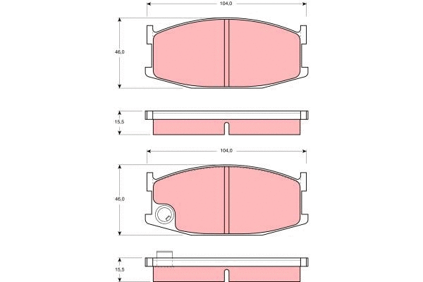 Brake Pad Set, disc brake (GDB200)