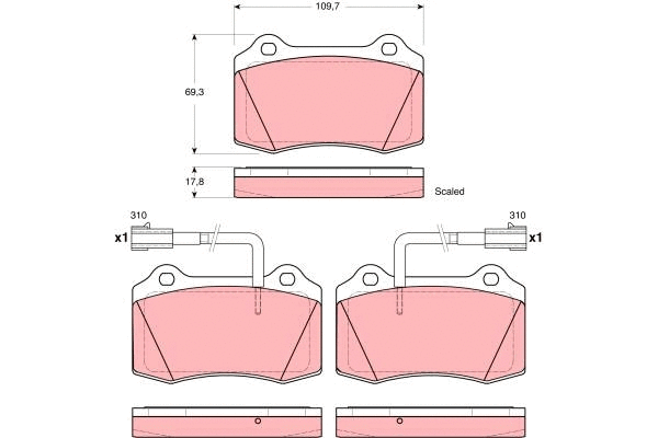 Brake Pad Set, disc brake (GDB1519)