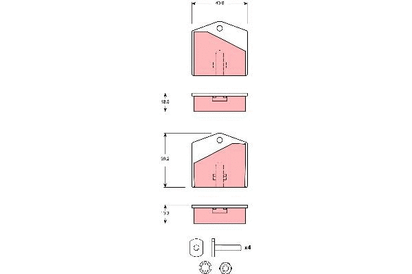 Brake Pad Set, disc parking brake
