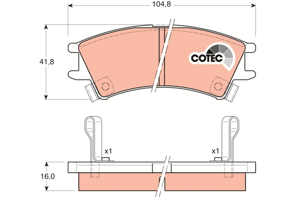 Brake Pad Set, disc brake (GDB3165)