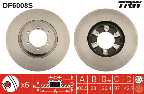Brake Disc (DF6008S)
