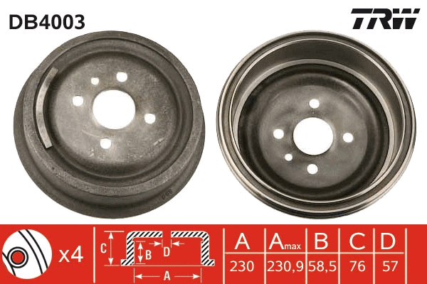 Brake Drum (DB4003)