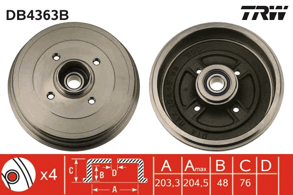Brake Drum (DB4363B)