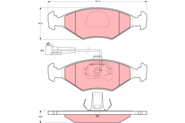 Brake Pad Set, disc brake (GDB1393)