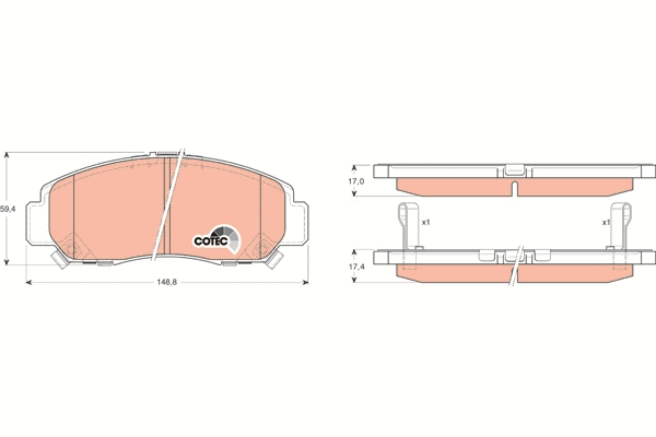 Brake Pad Set, disc brake (GDB3268)