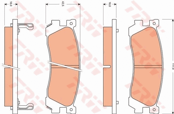 Brake Pad Set, disc brake (GDB7529)