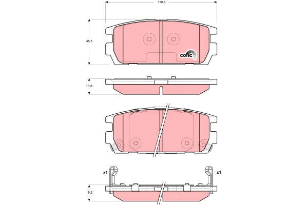 Brake Pad Set, disc brake (GDB3296)