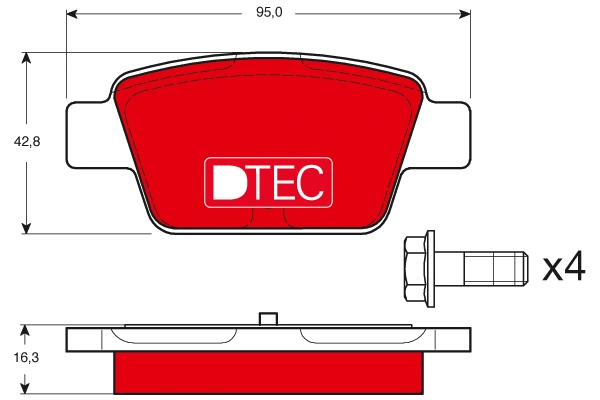 Brake Pad Set, disc brake (GDB1485DTE)