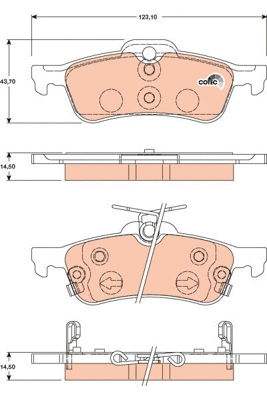 Brake Pad Set, disc brake (GDB3458)