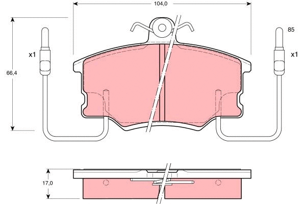 Brake Pad Set, disc brake (GDB464)