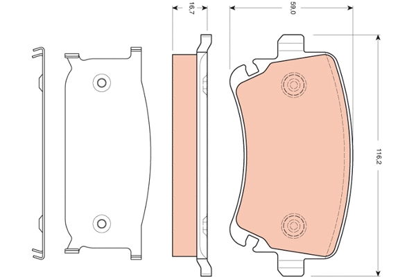 Brake Pad Set, disc brake (GDB1661)