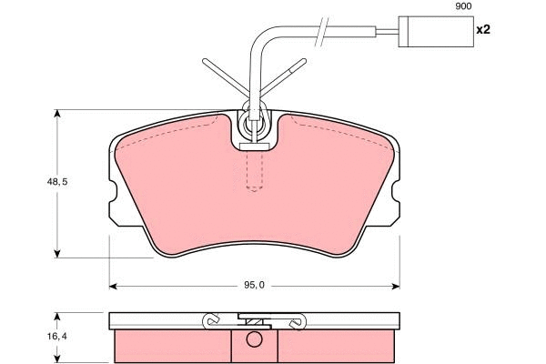 Brake Pad Set, disc brake (GDB1251)