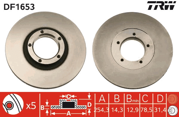 Brake Disc (DF1653)
