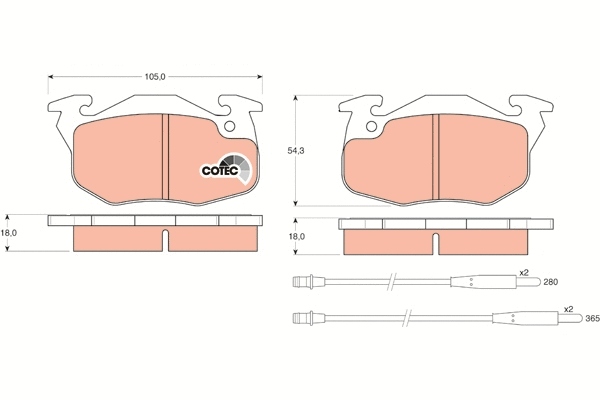Brake Pad Set, disc brake (GDB1033)