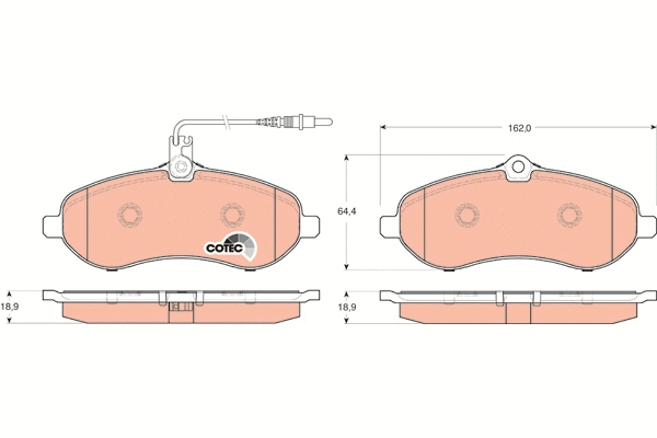 Brake Pad Set, disc brake (GDB1718)