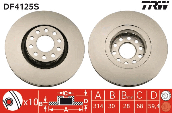 Brake Disc (DF4125S)