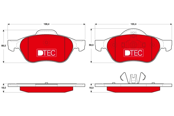 Brake Pad Set, disc brake (GDB1687DTE)