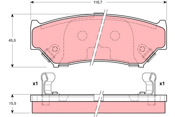 Brake Pad Set, disc brake (GDB3182)
