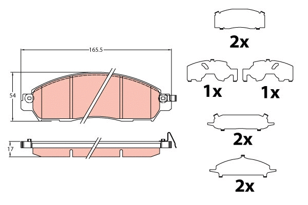 Brake Pad Set, disc brake (GDB2182)
