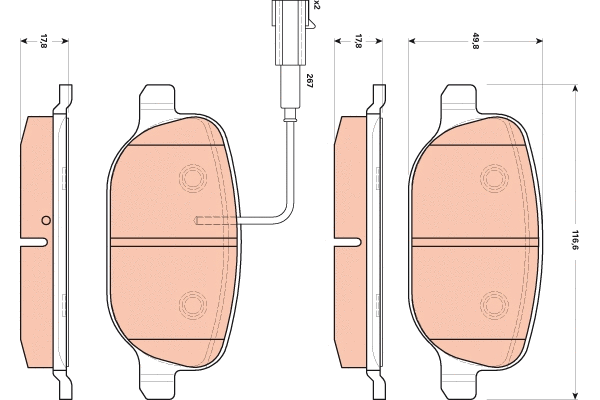 Brake Pad Set, disc brake (GDB1851)