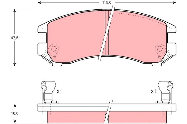 Brake Pad Set, disc brake (GDB882)