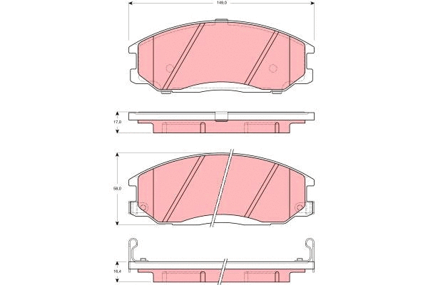Brake Pad Set, disc brake (GDB3257)