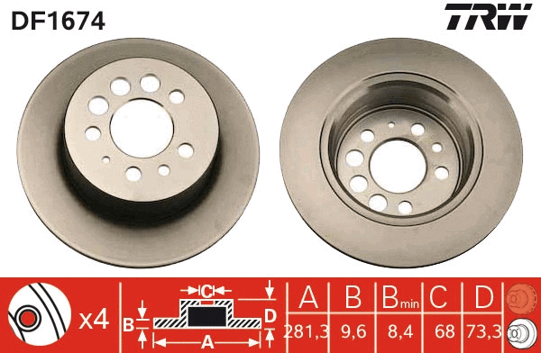 Brake Disc (DF1674)