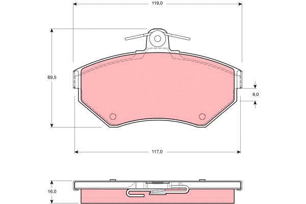 Brake Pad Set, disc brake (GDB1312)