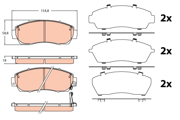 Brake Pad Set, disc brake (GDB3581DT)