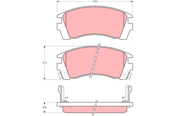 Brake Pad Set, disc brake (GDB1013AT)