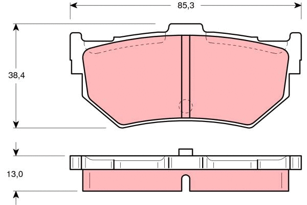 Brake Pad Set, disc brake (GDB372)