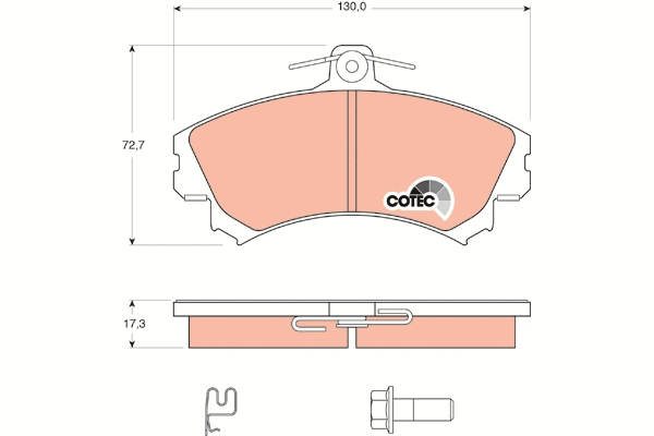 Brake Pad Set, disc brake (GDB1584)
