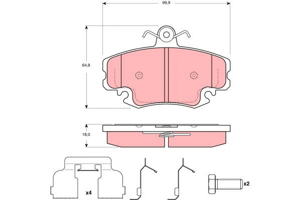 Brake Pad Set, disc brake (GDB1635)